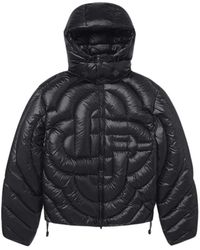 CASABLANCA - Jassen ,Zwart ,Nylon Monogram Gewatteerde Nylon Puffer Jacket - Lyst