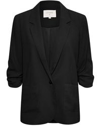 Cream - Jassen ,Zwart ,Pitch Blazer Met ¾ Mouwen - Lyst