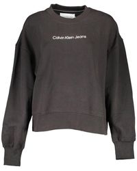 Calvin Klein - Zwarte Sweatshirt Met Lange Mouwen - Lyst