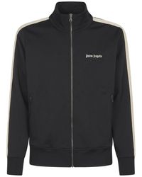 Palm Angels - Schwarzer pullover mit seitenstreifen - Lyst