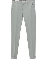 BRIGLIA - Broeken ,Groen ,Katoen Slim-Fit Chino Broeken - Lyst