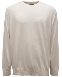Armani - Katoenmix Trui Met Ronde Hals - Lyst