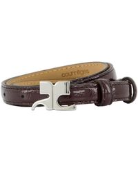 Courreges - Bourgondisch Leren Riem - Lyst