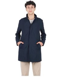 People Of Shibuya - Jassen ,Blauw ,Blauwe Lange Waterdichte Jas - Lyst