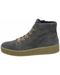 Gabor - Graue Schnürstiefeletten Für Damen - Lyst