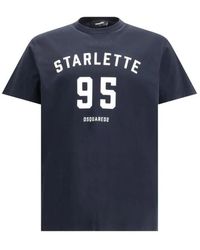 DSquared² - Logo Print Katoenen T-Shirt - Lyst