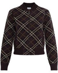 Burberry - Truien & Vesten ,Bruin ,Wol Cardigan Genevieve - Lyst