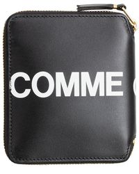 Comme des Garçons - Accessoires ,Zwart ,Leer Leren Portemonnee Met Rits - Lyst