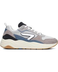 Hub - Sneakers Glide Wit Blauw Zwart Grijs - Lyst