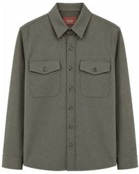 Cruna - Overhemden ,Groen ,Wol Overshirt Osaka - Lyst