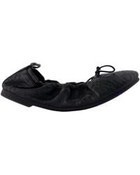 Burberry - Check Leren Fawn Ballerina's - Lyst