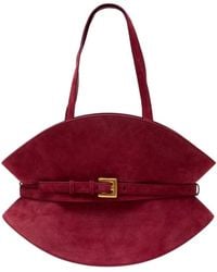 Balmain - Tassen ,Rood ,Leer Shuffle Medium Schoudertas - Lyst