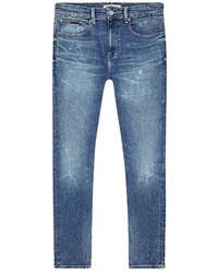 Tommy Hilfiger - Jeans slim fit con effetto consumato - Lyst