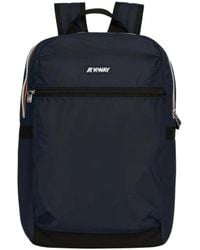 K-Way - Blauer nylon rucksack - Lyst