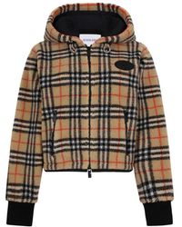 Burberry - Jassen ,Leer Fiona Check Jacket - Lyst