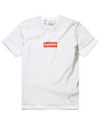 Supreme - Tops ,Wit ,Witte Box Logo Tee Mm6 Maison Margiela - Lyst