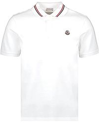 Moncler - Tops ,Wit ,Stijlvolle Polo Shirt Voor Mannen - Lyst