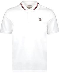 Moncler - Tops ,Wit ,Stijlvolle Polo Shirt Voor Mannen - Lyst