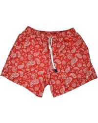 Gran Sasso - Paisley rosso pantaloncini mare - Lyst
