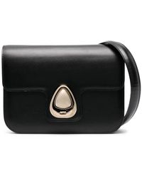 A.P.C. - Schwarze astra schultertasche mit goldverschluss - Lyst