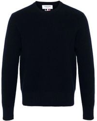 Thom Browne - Blauer woll-logo-streifenpullover - Lyst