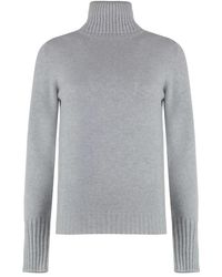 THE (Alphabet) - Truien & Vesten ,Grijs ,Kasjmier Cashmere Coltrui Trui - Lyst