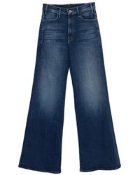 Mother - Jeans ,Blauw ,Katoen Hustler Roller Sneak Jean - Lyst