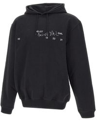 HELIOT EMIL - Hoodies & Sweatvesten ,Zwart ,Katoen Fulgens Hoodie - Lyst