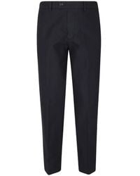 BE ABLE - Broeken ,Blauw ,Leer John Rechte Broek - Lyst