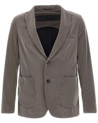 Rrd - Dove grey velvet blazer - Lyst