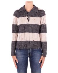 SOLOTRE - Truien & Vesten ,Veelkleurig ,Round-Neck Truien - Lyst