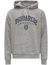 DSquared² - Hoodies & Sweatvesten ,Grijs ,Stijlvolle Gebreide Trui Voor Mannen - Lyst
