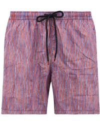 Drumohr - Badmode ,Veelkleurig ,Polyester Boxer Zwemshort Met Trekkoord - Lyst
