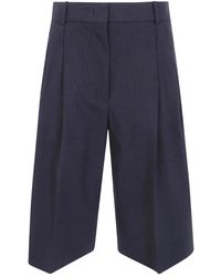 JOSEPH - Broeken ,Grijs ,Wol Gabbie Wool Tailoring Long Shorts - Lyst