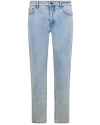 Moorer - Jeans ,Blauw ,Katoen Lichtblauwe Spijkerbroek - Lyst