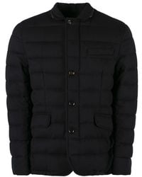 Moorer - Jassen ,Blauw ,Kasjmier Kasjmier Twee-Knoop Blazer Met Ganzendons - Lyst