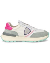Philippe Model - Sneakers stile vintage racing bianco fucsia - Lyst