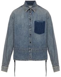 McQueen - Overhemden ,Blauw ,Katoen Chambray Shirt Jacket - Lyst