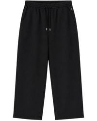 Sportmax - Broeken ,Zwart ,Katoen Wijde Broek - Lyst