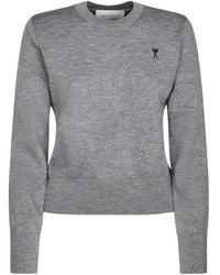 Ami Paris - Quota Rundhals-Pullover Mit Ami De Coeur - Lyst