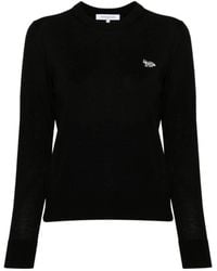 Maison Kitsuné - Sweater Met Vossenpatch - Lyst