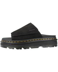 Dr. Martens - Schoenen ,Zwart ,Suède Zebzag Slides - Lyst