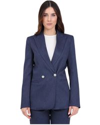 ViCOLO - Doppelreihiger marineblauer blazer - Lyst