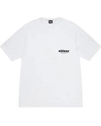 Stussy - Tops ,Wit ,Katoen Rollers Tee - Lyst