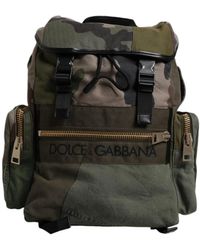 Dolce & Gabbana - Militärgrüner Patchwork-Schulranzen - Lyst