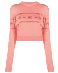 Chiara Ferragni - Round-Neck Knitwear - Lyst