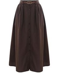 Kocca - Rokken ,Bruin ,Midi Rok - Lyst