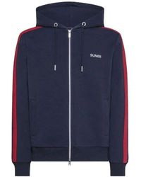 Sun 68 - Heritage Cotton Hoodie Mit Zip Stripe - Lyst