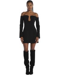 Misha - Schwarzes minikleid mit sweetheart-ausschnitt - Lyst