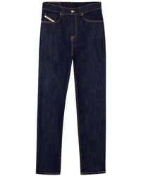 DIESEL - Dunkelblaue Slim-Fit Jeans aus Baumwollmischung - Lyst